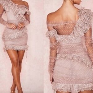 House of CB Pink Lace Mini Dress